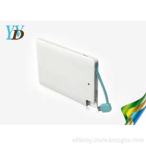 1500mAh Ultrathin Slim Card Portable Gift Power Bank With B